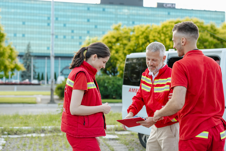 Emergency response team making a plan.