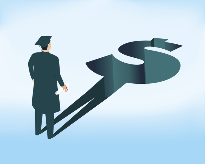 Repayment of student loans after graduation.