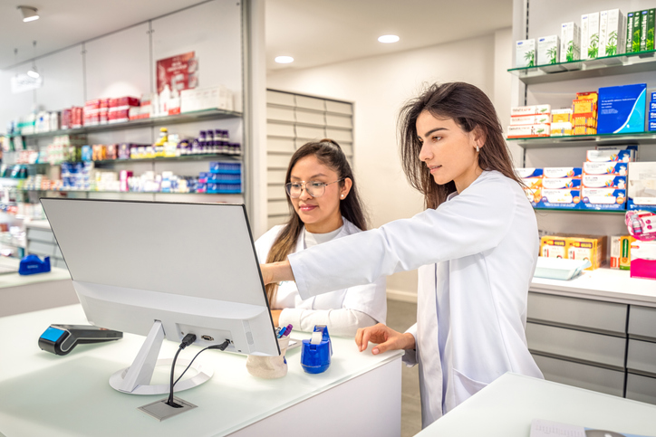 Pharmacy techs at work.